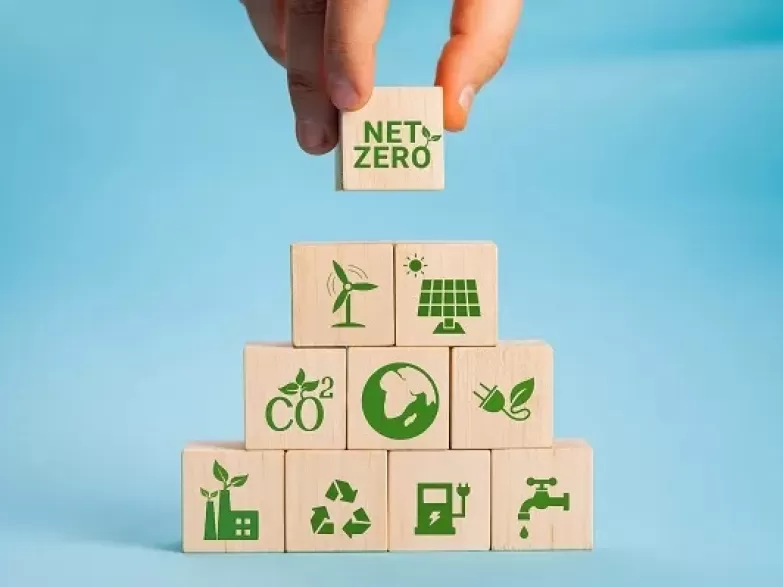 image of building blocks depicting net zero