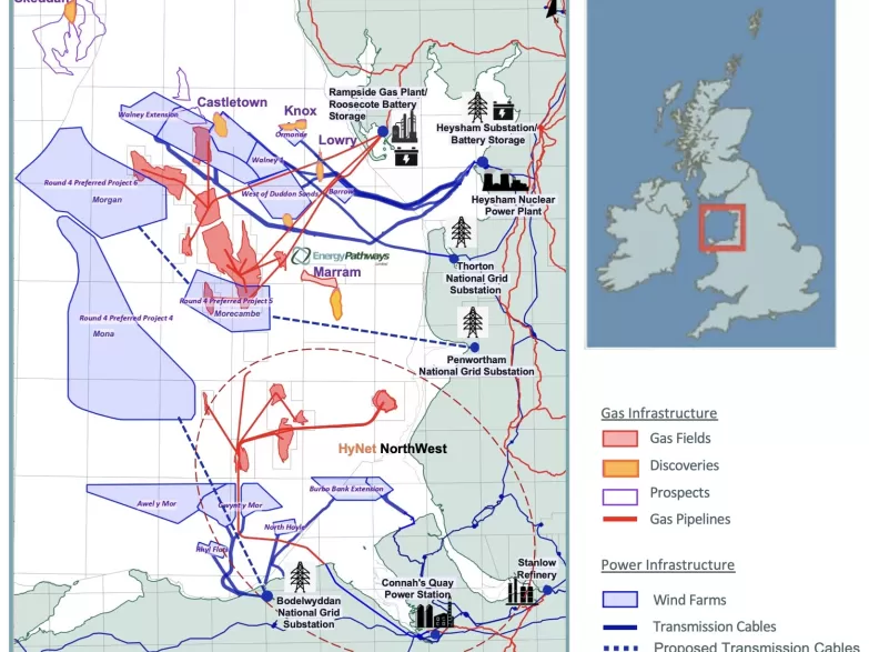 image of map of Marram gas field and surrounding infrastructure