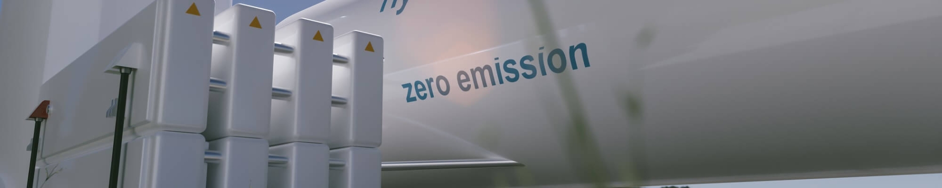 close up image of hydrogen storage branded zero emission  